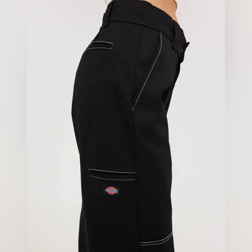 Dickies Black Pants with White Stitching